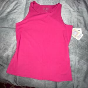 NEW LuLaRoe Tank Top  Women Med Bright Pink Scuba Fabric "Jules" Athleisure